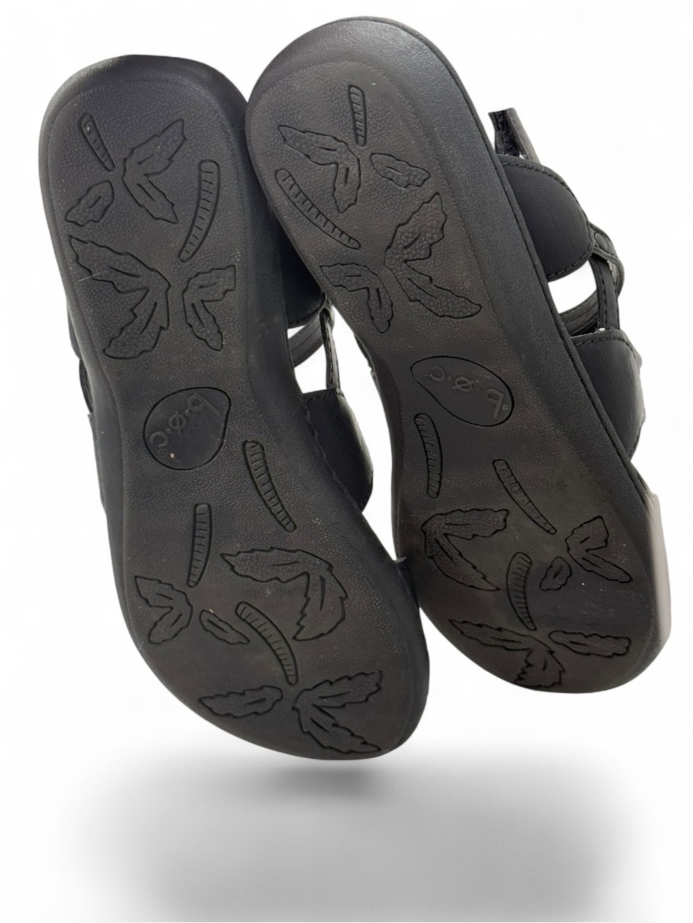 b.o.c. Black Strappy Women's Sandals with Tan Footbed - Picture 7 of 7